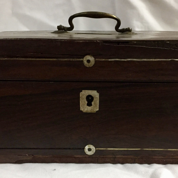 19th Century Rosewood Jewelry Box with Inlay-Decorative-Antique Warehouse