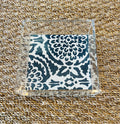 Square Acrylic Tray with Laminated Fabric - "Pomegranate" in Navy