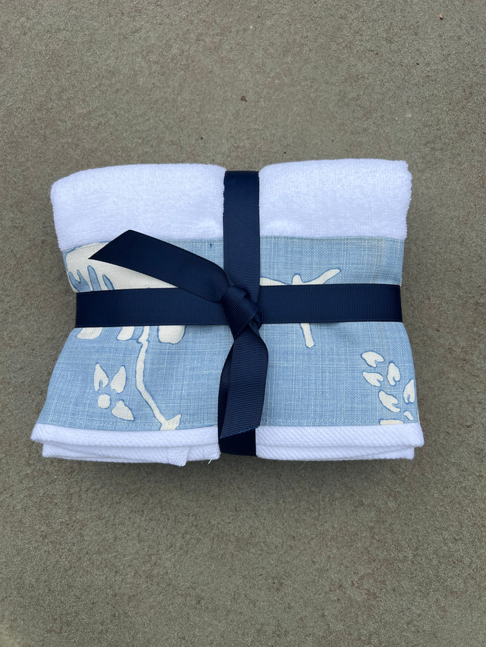 Hand Towel Set - "Reverse Sumi" in Bluebell by Galbraith & Paul