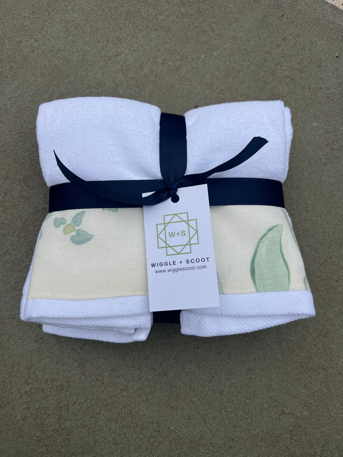 Hand Towel Set - "Sumi" in Aqua by Galbraith & Paul