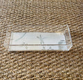 Acrylic Rectangle Tray with Laminated Insert - "Sumi" in Grey