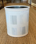 Fabric Wastebasket - "Postcards" in Gray  by Galbraith & Paul