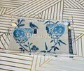 Acrylic Serving Tray with Laminated Fabric Insert- Tea House