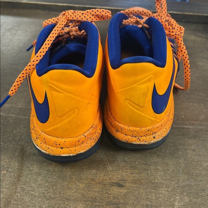 Nike Air Max LeBron X 10 Low Knicks' Orange/Blue Basketball Shoes size 9.5