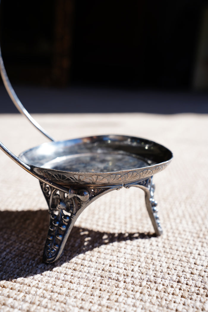 Antique Aesthetic Movement Silver Plate Catchall Stand