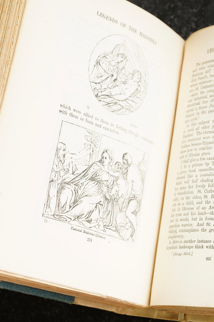 Antique Art History Book Legends of the Madonna Vellum 1907