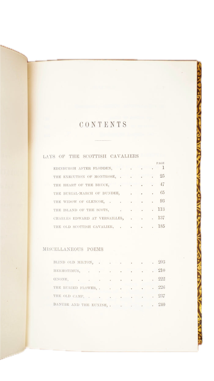 Antique Aytoun Lays of the Scottish Cavaliers Full Leather 1912