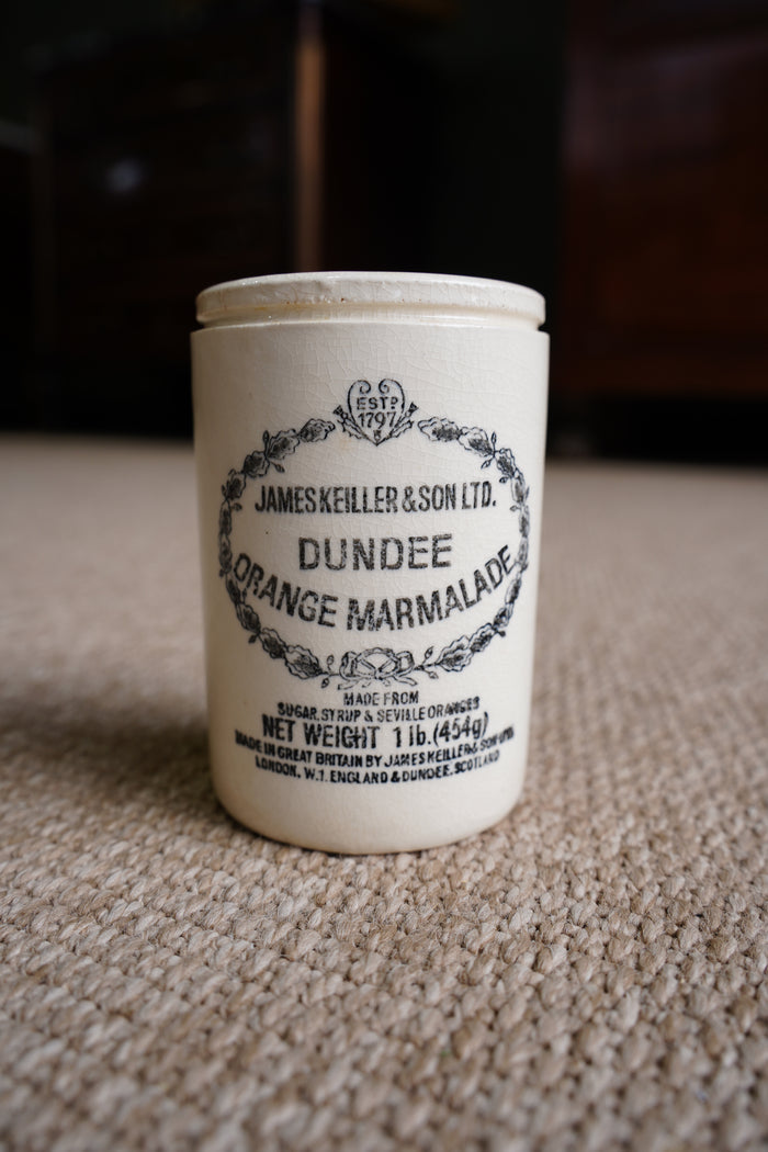 Antique Dundee Marmalade Pot, English Ironstone Crock, Circa 1900