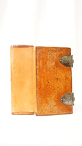 Antique Dutch New Testament 1851 Silver Clasps Leather Binding Book