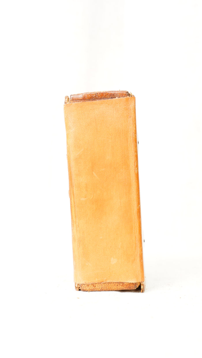 Antique Dutch New Testament 1851 Silver Clasps Leather Binding Book