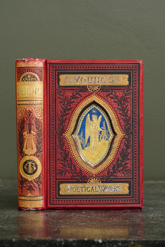 Antique Edward Young Poetical Works Illustrated Poetry Book
