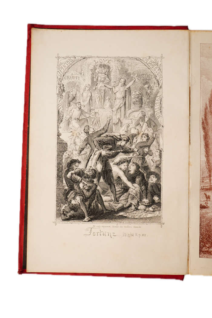 Antique Edward Young Poetical Works Illustrated Poetry Book