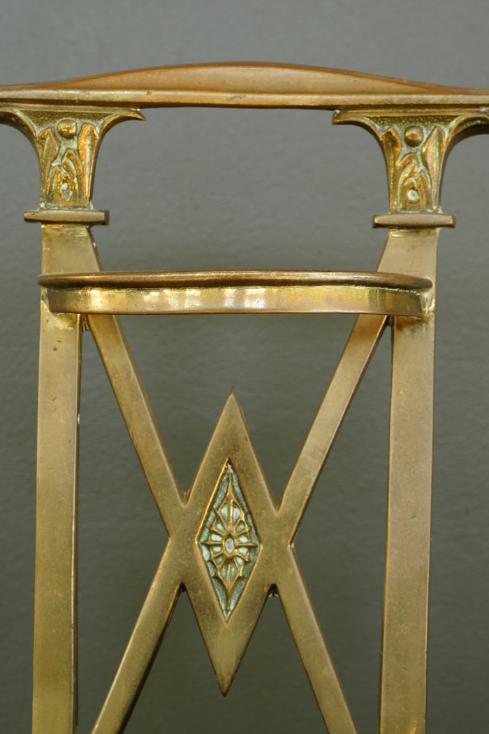 Antique Edwardian Brass Umbrella Stand