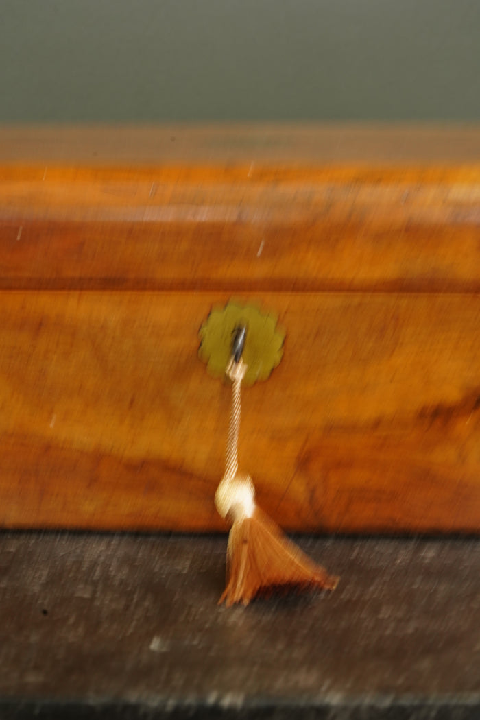 Antique Edwardian English Walnut Keepsake Box, Circa 1900