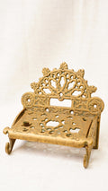 Antique English Brass Toilet Paper Holder