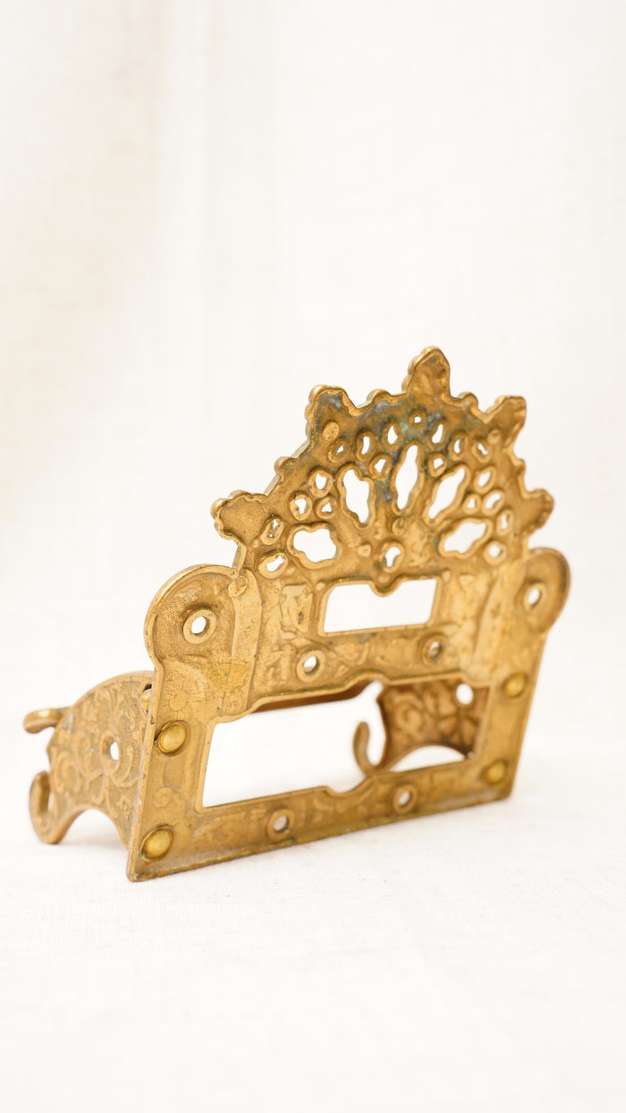 Antique English Brass Toilet Paper Holder