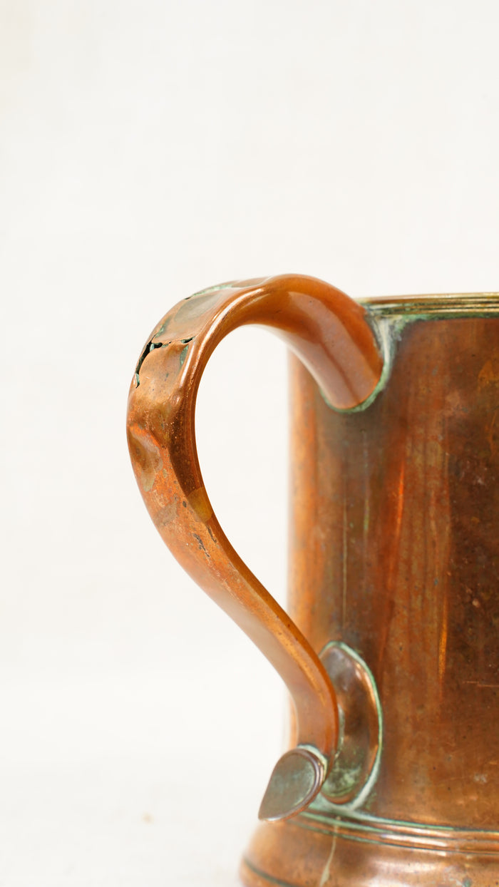 Antique English Copper Imperial Pint Pub Measure Cup
