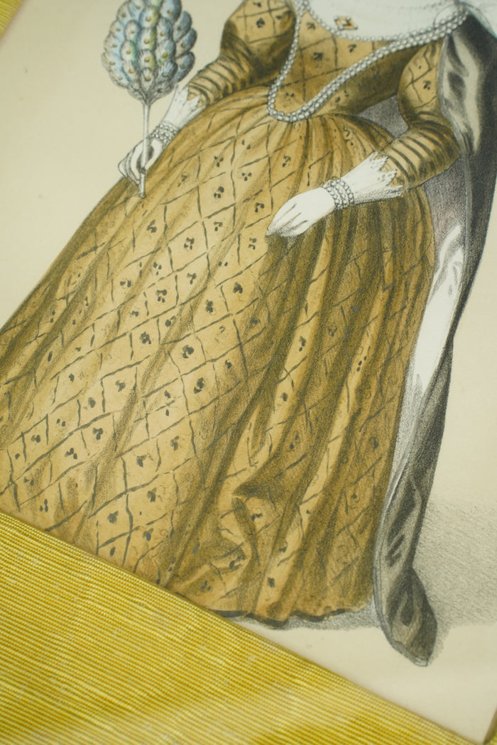 Antique English Hand-Coloured Engraved Royal Costume Plates