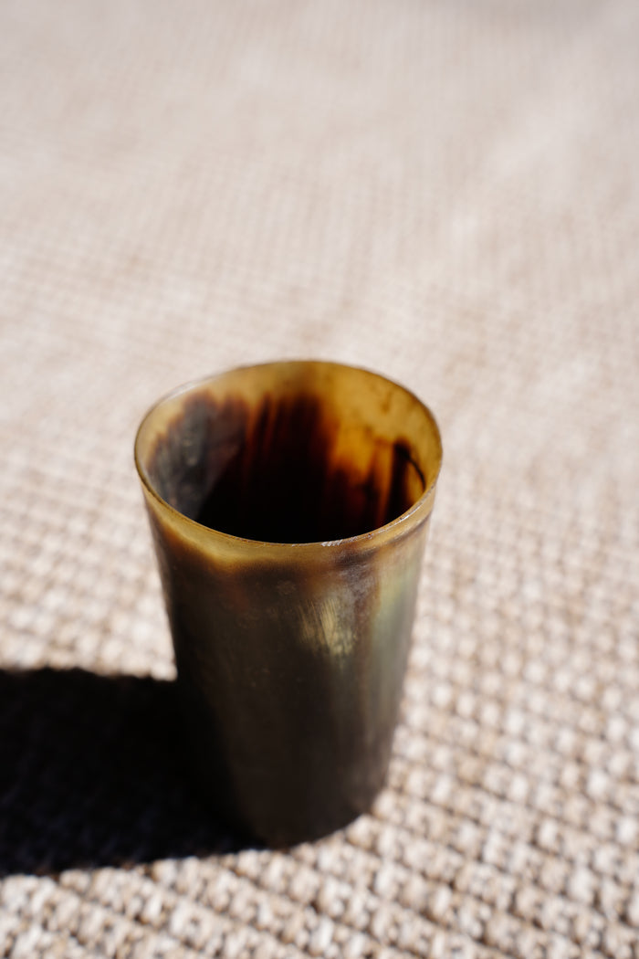 Antique English Horn Tumbler, Ca. 1890