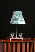 Antique English Silver Plate Inkstand Table Lamp