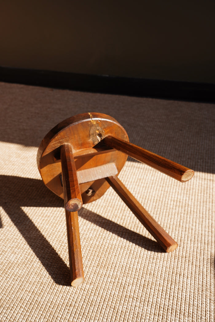 Antique French Folk Art Milking Stool