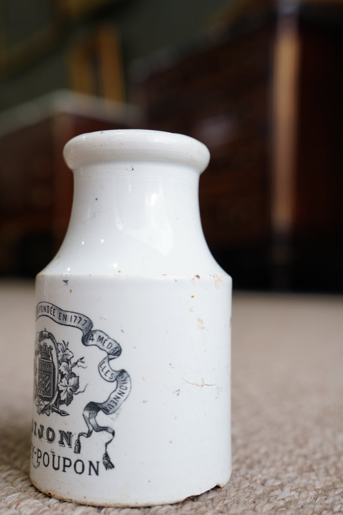 Antique French Grey Poupon Dijon Mustard Pot, Circa 1890