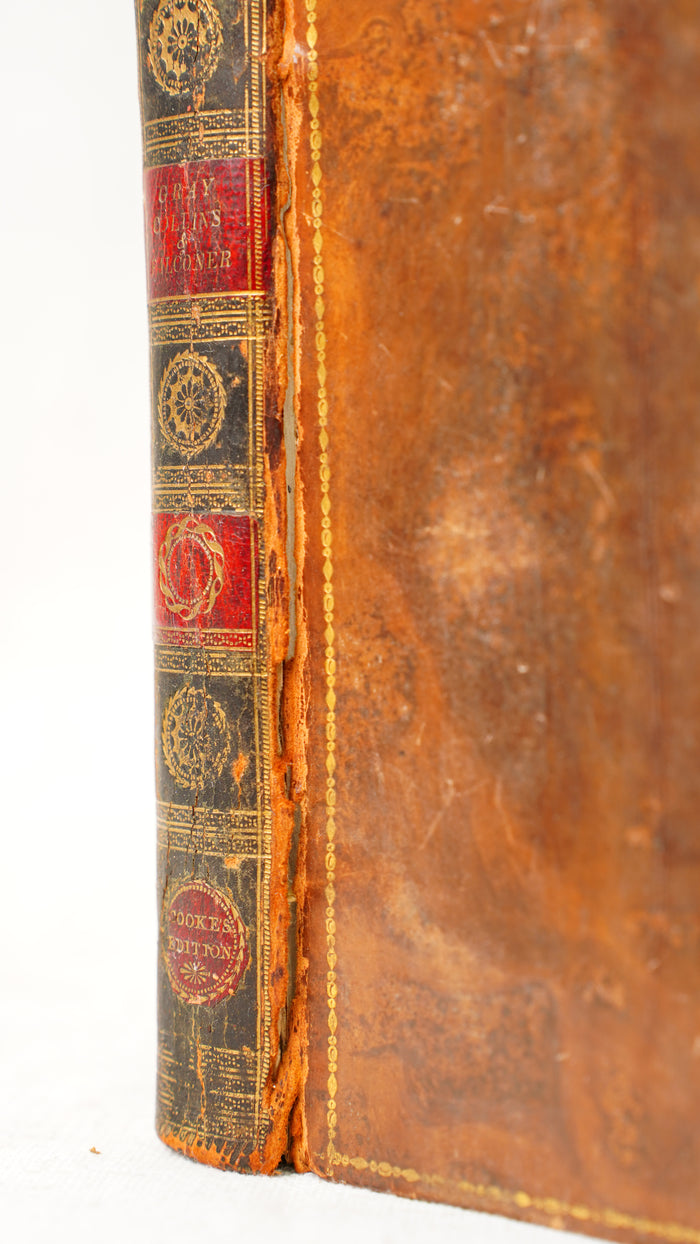 Antique Gray Collins and Falconer Poetical Works Cooke's Edition 1790s Leather Book