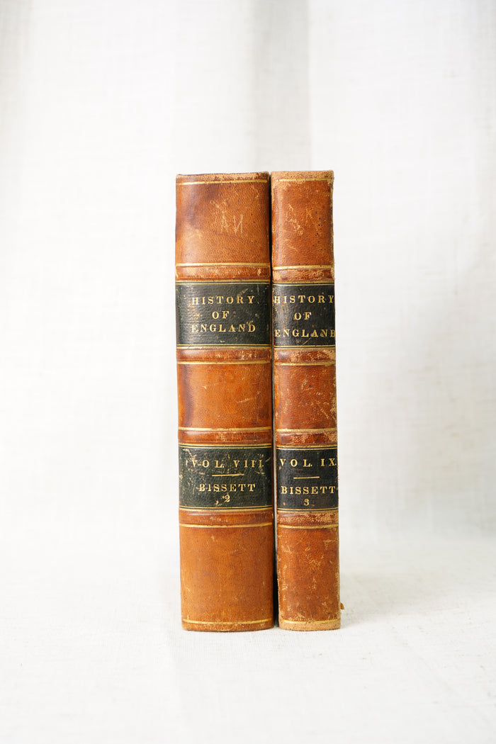 Antique History of George III Two Volumes Half Leather 1828