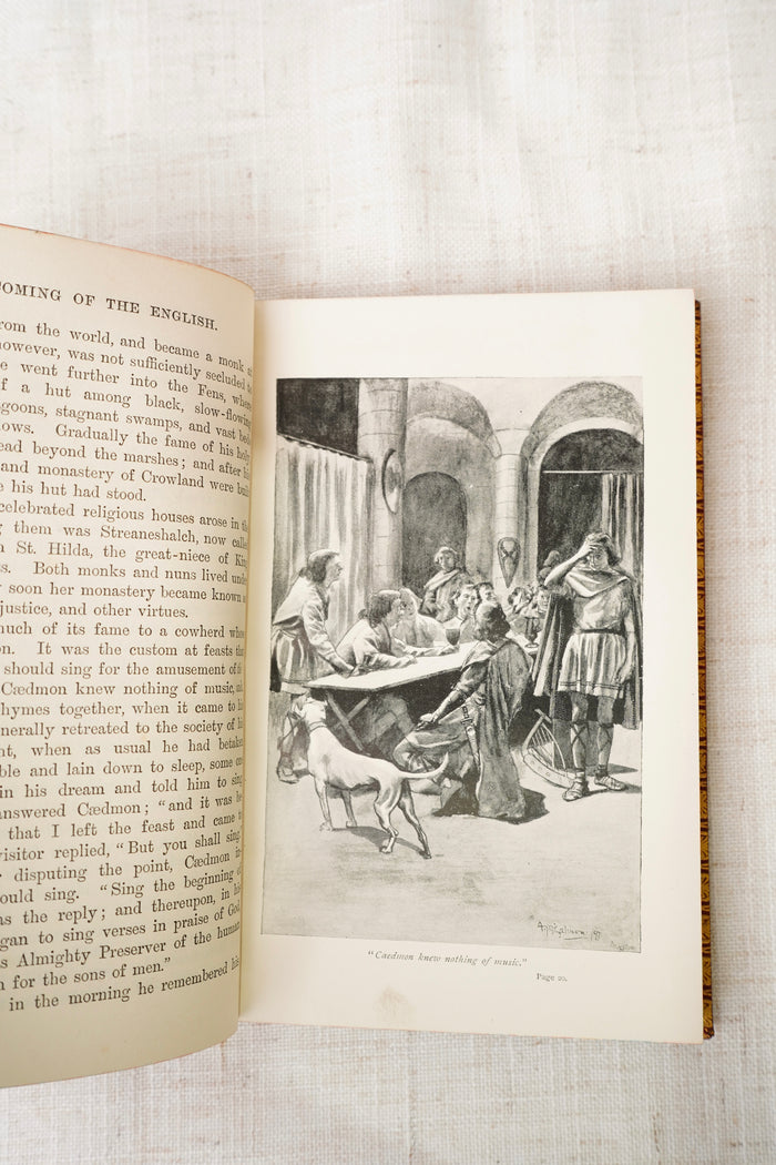 Antique Leather Book The Story of Alfred and His Times 1900