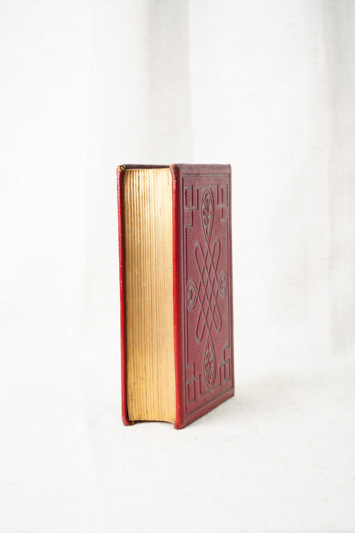 Antique Longfellow Poetry Book Red Leather 1869