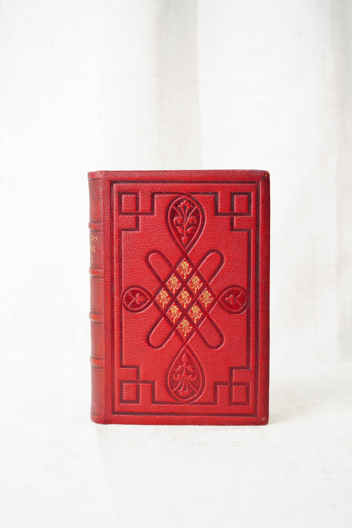 Antique Longfellow Poetry Book Red Leather 1869