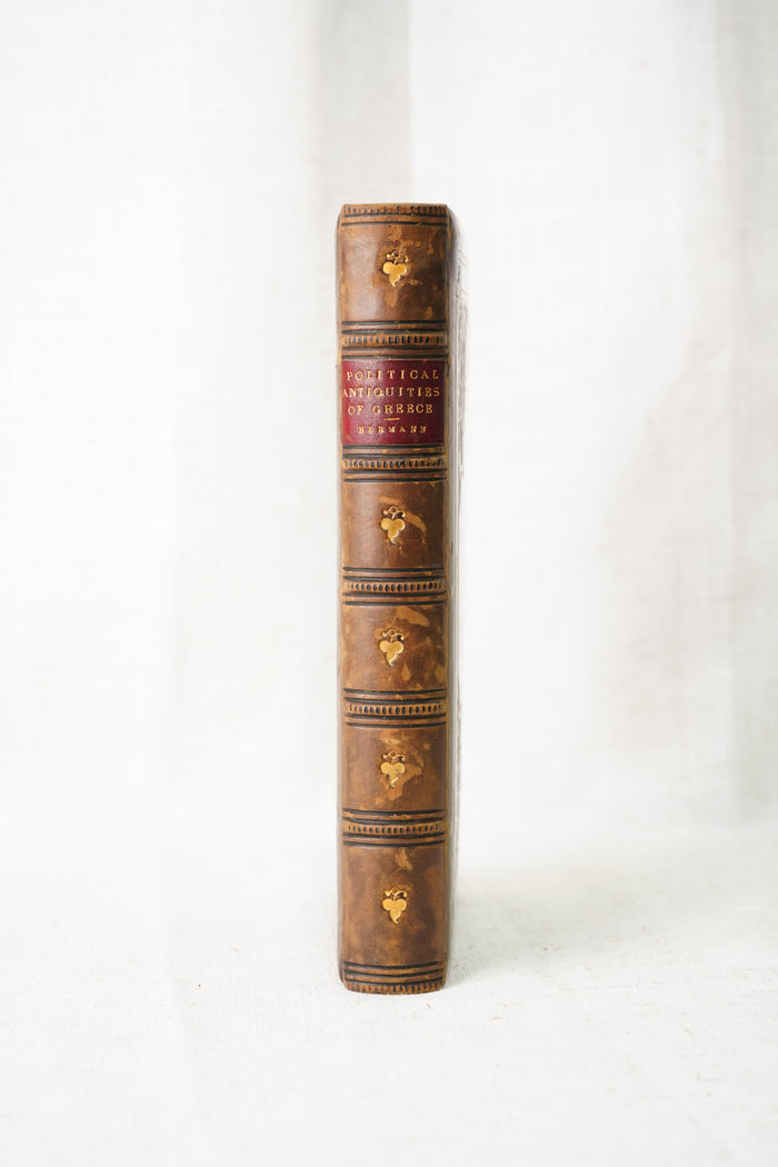 Antique Political Antiquities of Greece Full Leather Book 1836