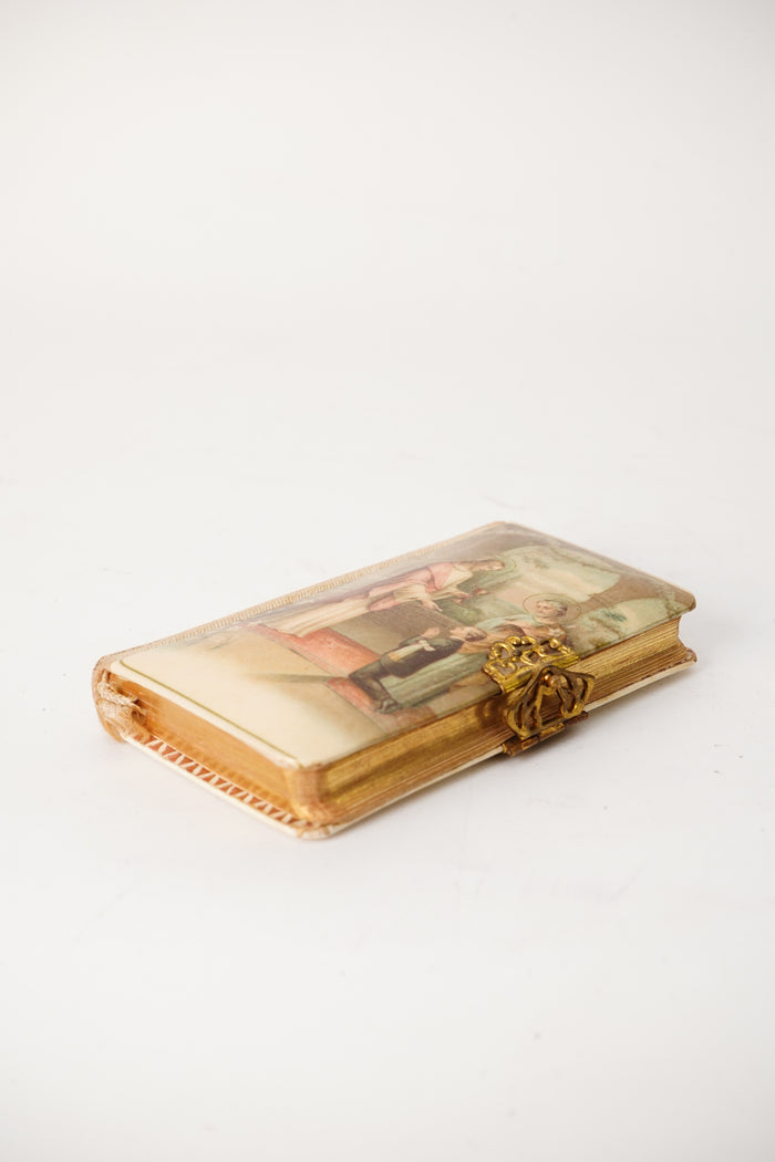 Antique Portuguese First Communion Prayer Book c. 1926 Miniature Religious