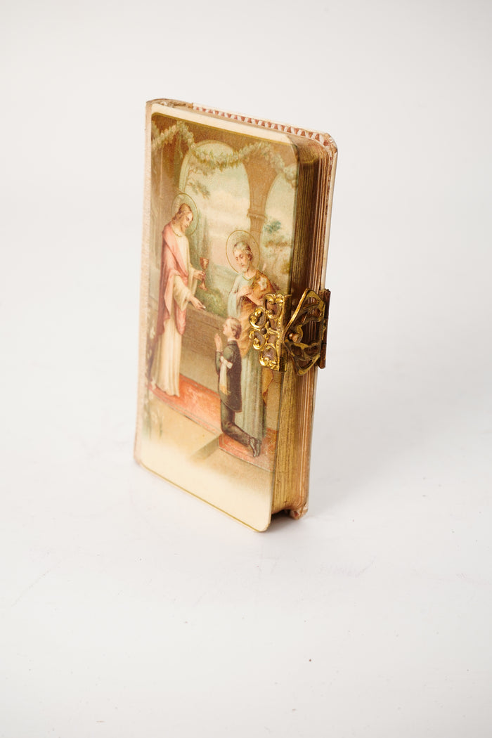 Antique Portuguese First Communion Prayer Book c. 1926 Miniature Religious