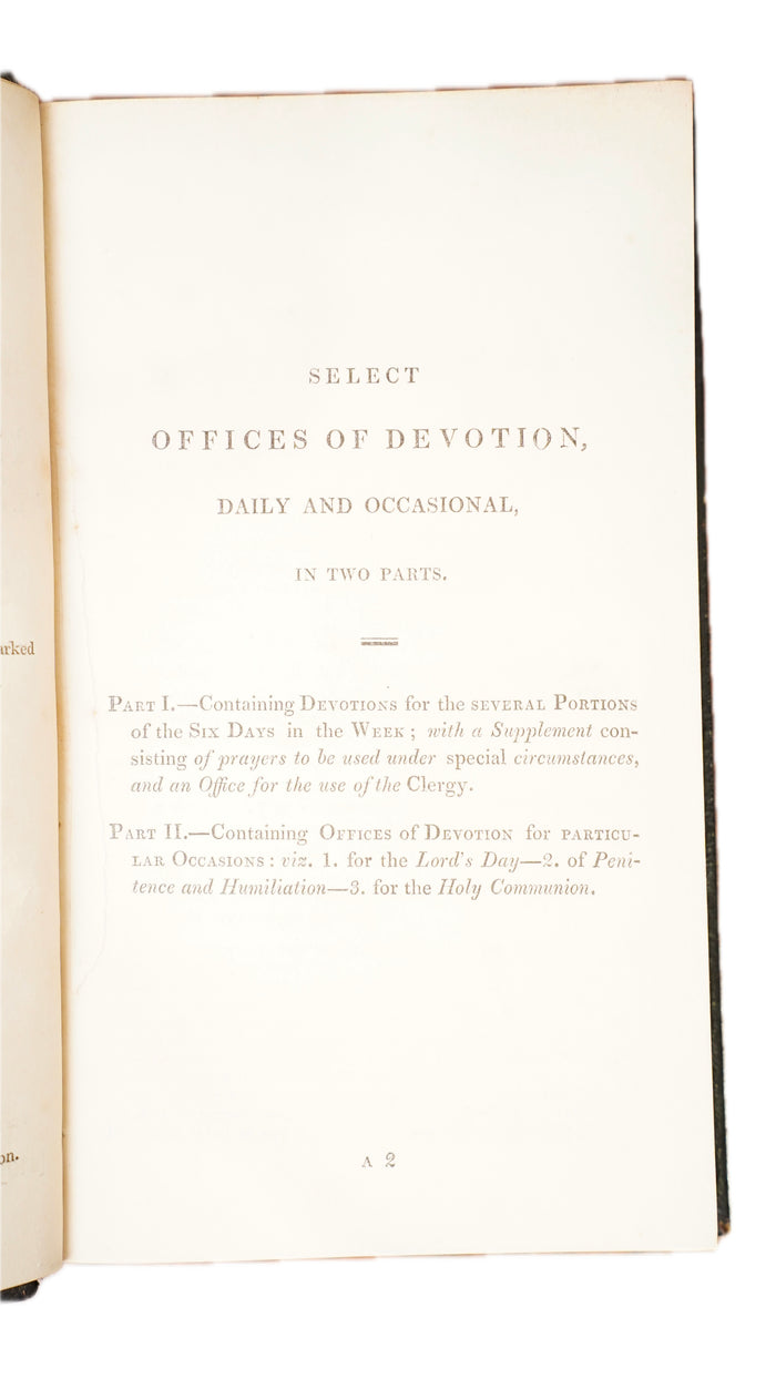 Antique Richard Hele Select Offices of Private Devotion 1833 Full Morocco