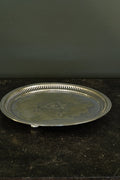 Antique Round Victorian Silverplate Tray, Roberts & Belk Sheffield