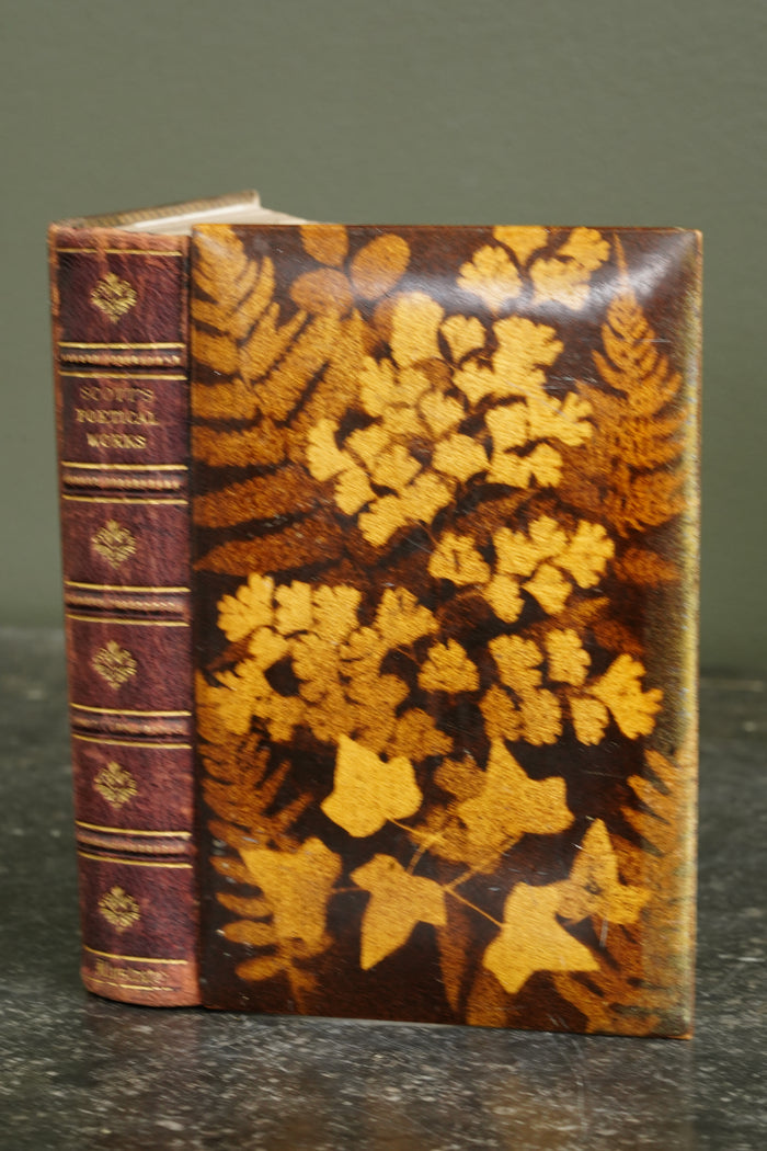 Antique The Poetical Works of Sir Walter Scott Mauchline Binding Book