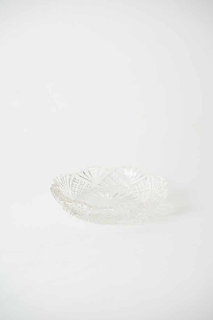 Antique Victorian Pressed Glass Salt Cellar Dish