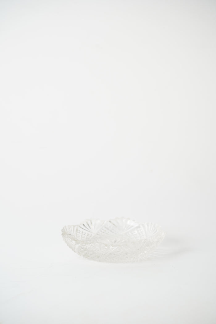 Antique Victorian Pressed Glass Salt Cellar Dish
