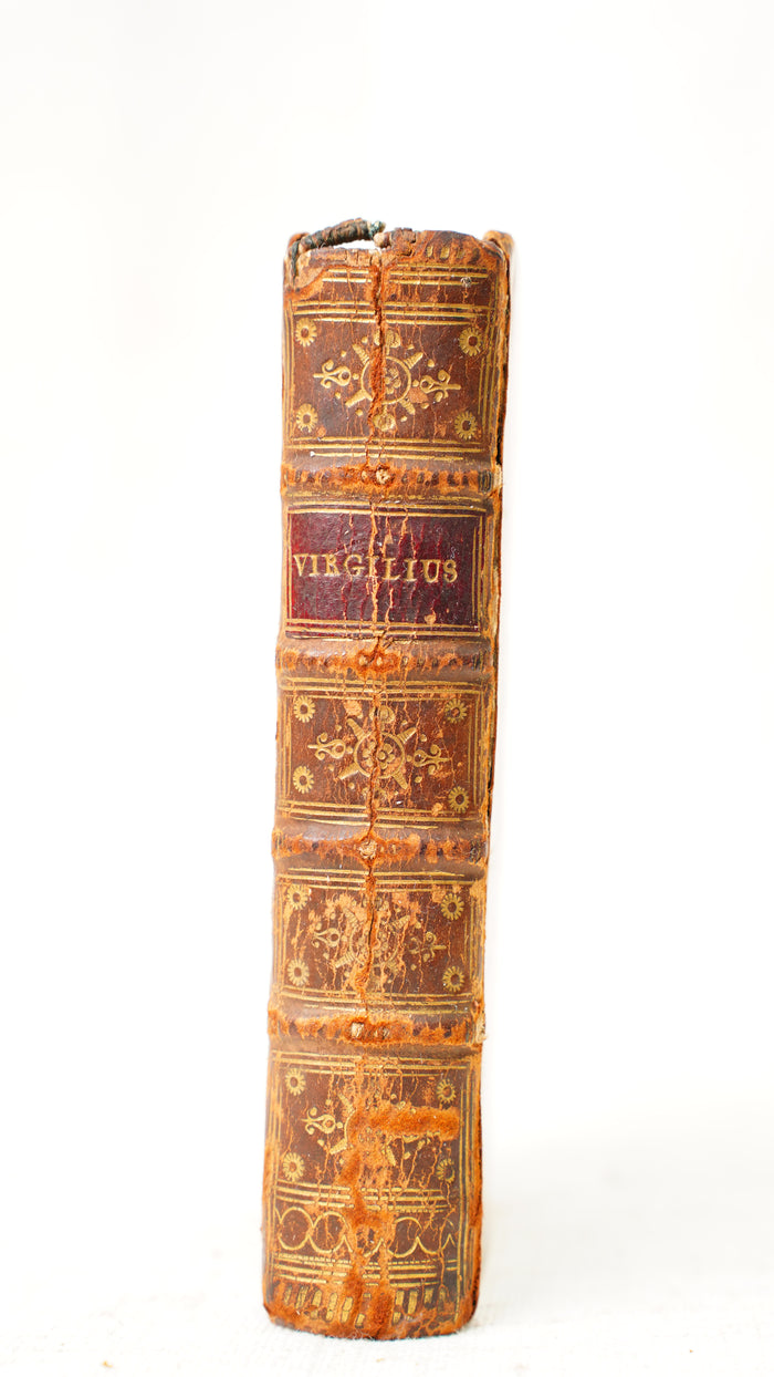 Antique Virgil Opera 1744 Brindley Leather Binding