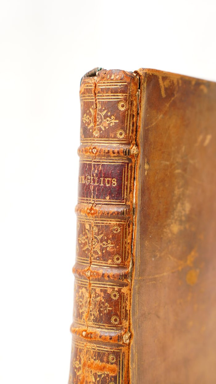 Antique Virgil Opera 1744 Brindley Leather Binding