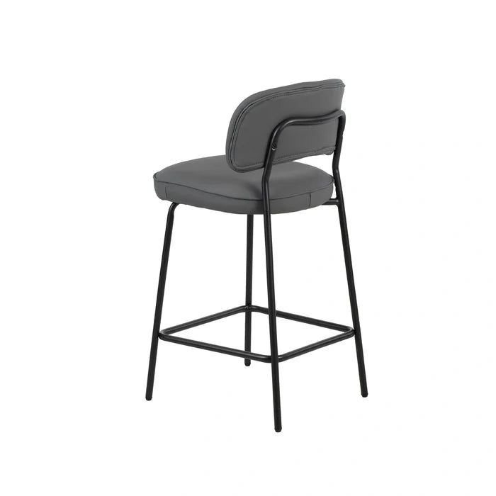 Blythe Gray Vegan Leather Counter Chair (2 Per Carton)