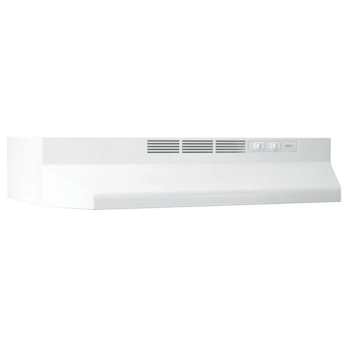 Broan 41000 Series 30-in. Ductless Under-Cabinet Range Hood in White (413001) main image.