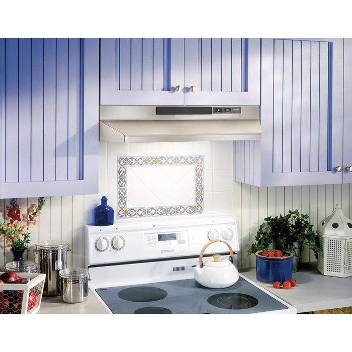 Broan F40000 Series 36 In. Two-Speed 4-Way Convertible Under Cabinet Range Hood In Stainless Steel (F403604)