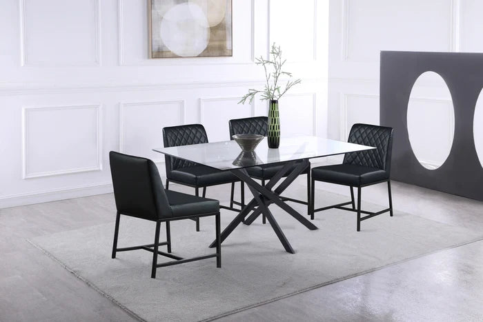 Bryce Black Faux Leather Dining Chair