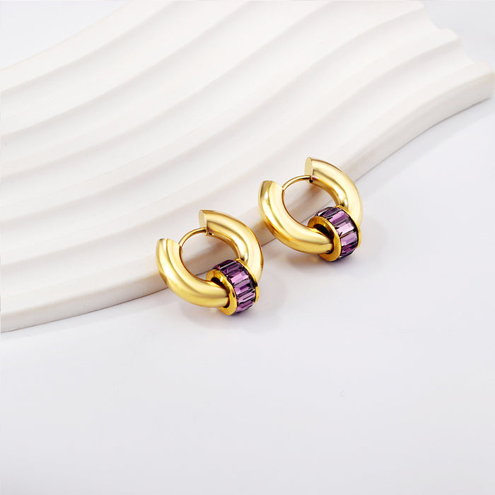 BULVARI  Earring / Hoops  PURPLE-Gold