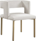 Caleb Cream Velvet Dining Chair