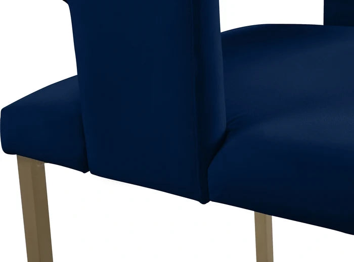 Caleb Navy Velvet Dining Chair