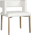 Caleb White Faux Leather Dining Chair