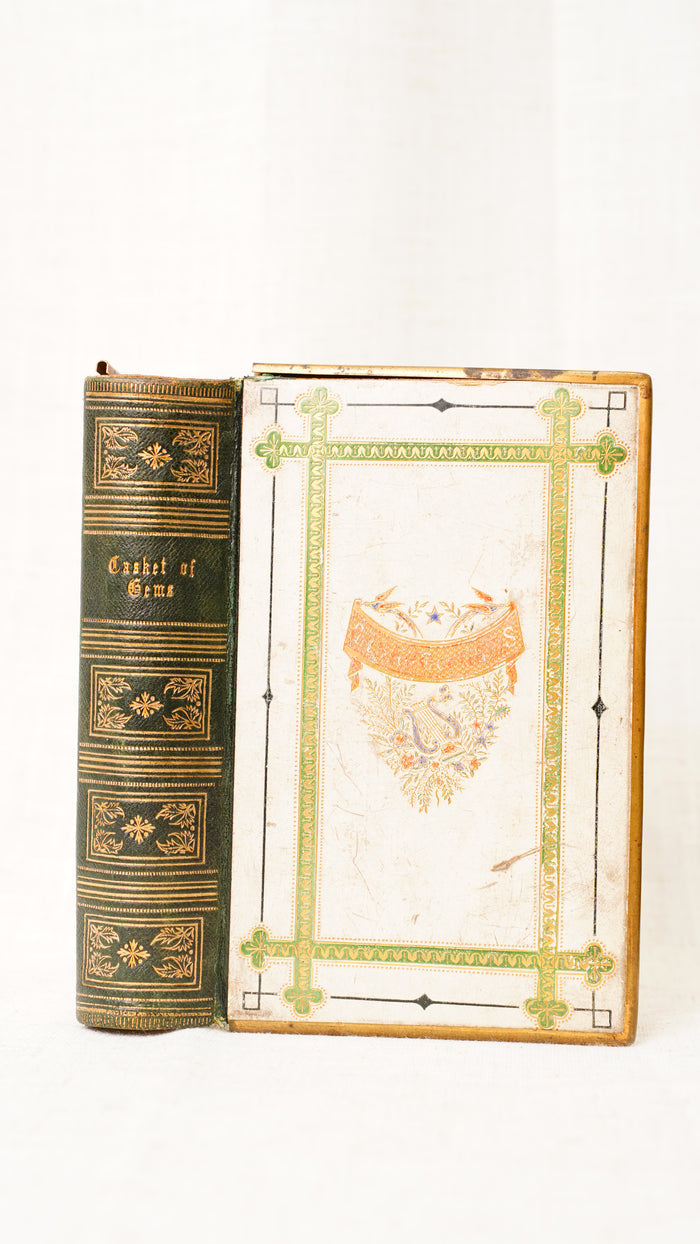 Casquet of Gems 1874 Antique Celluloid Poetry Book